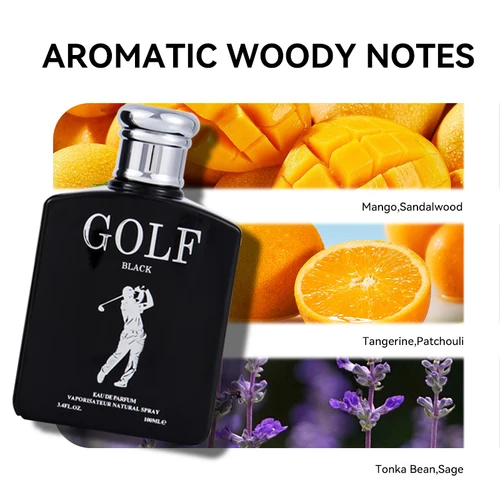 Imagen 2 del producto 100ML 3.4FL.OZ Perfume para hombre - Inspirado en P.olo Black Woody Notes Eau De Toilette Spray - con salvia, absenta, limón