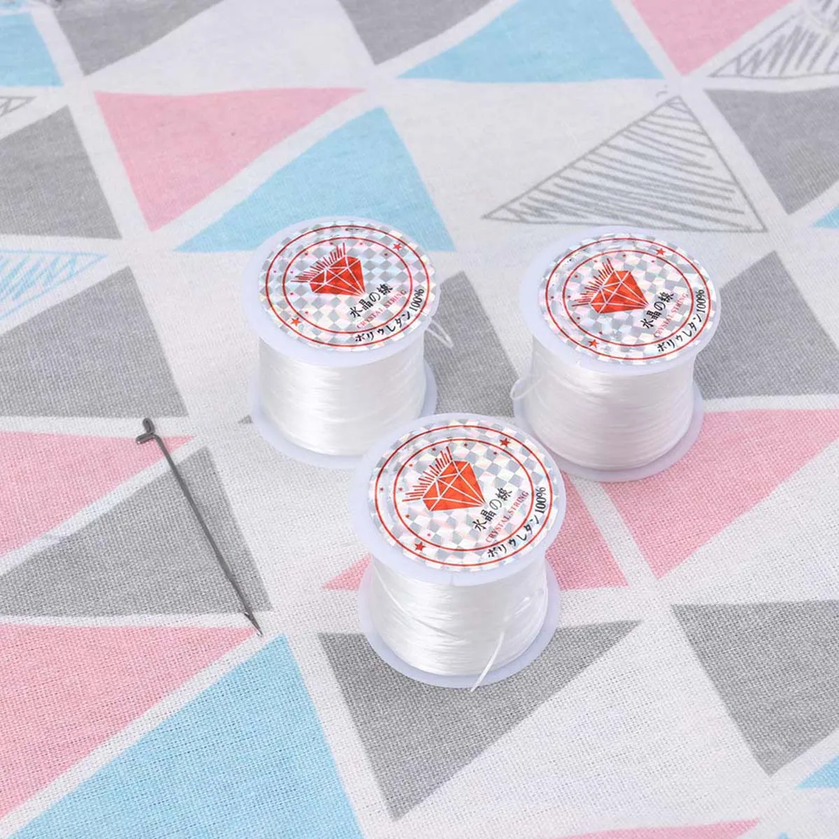 

3pc 3 Rolls Transparent Rope Beading Cord Transparent Rope for Bracelet DIY Crystal Thread Jewelry Making Strong Soft