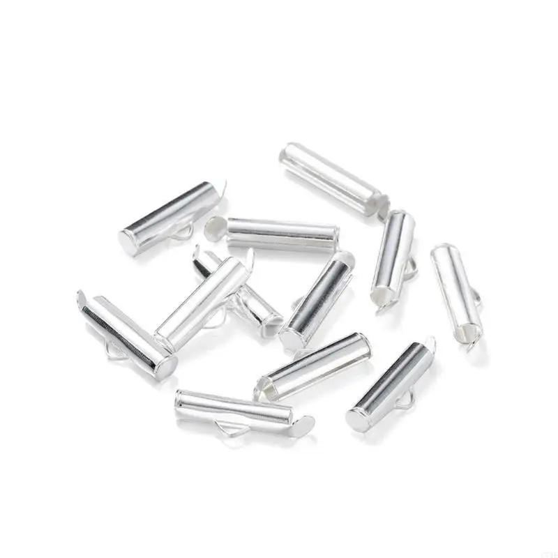 250 Pcs Customizable Jewelry Making Alloy Connectors Sliders Tube Clasps