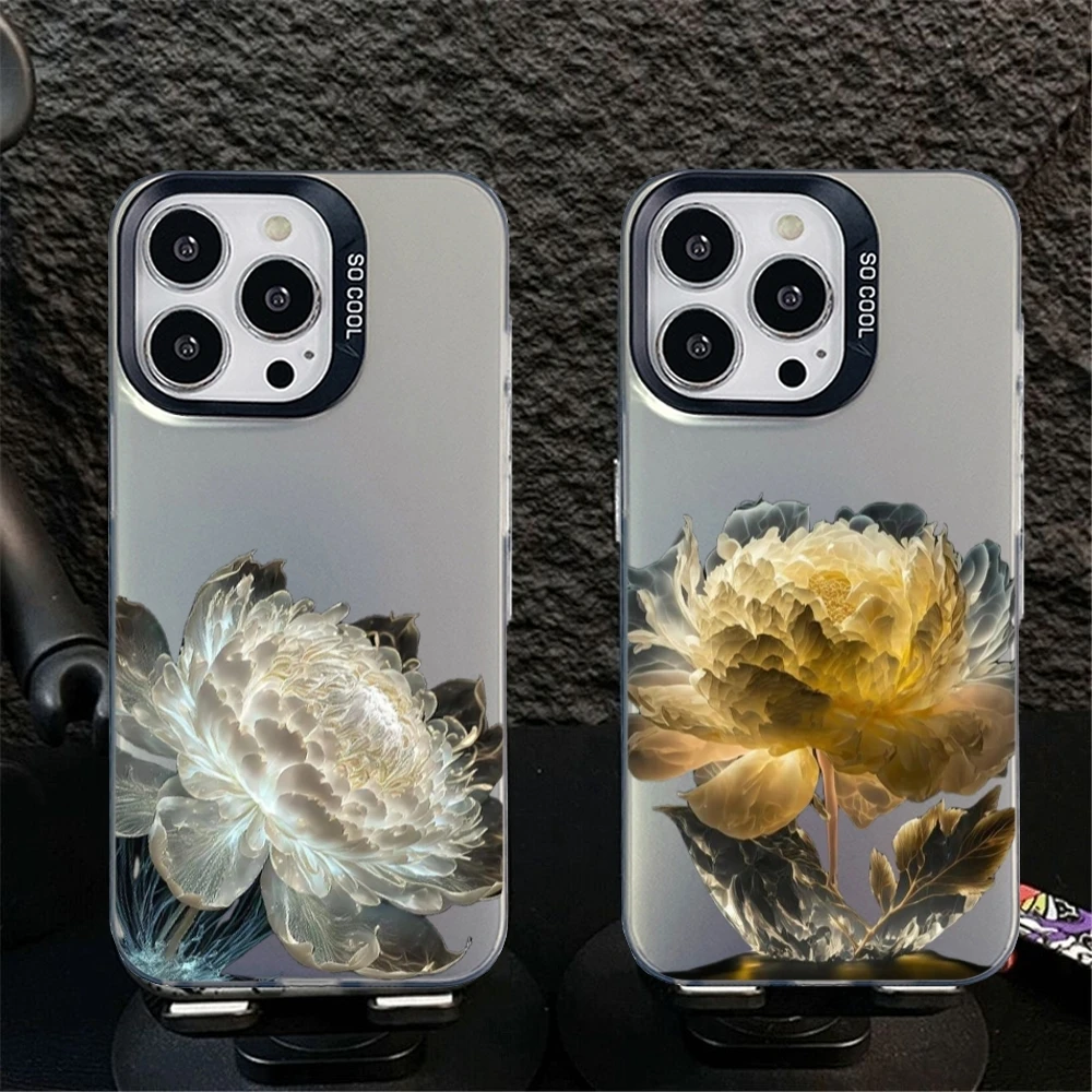 Honeysuckle flowers shine Flower Phone Case Color electrosilvering IPhone16 11 14 15 12 Pro 11 Plus 13 Pro MAX iphone Drop case