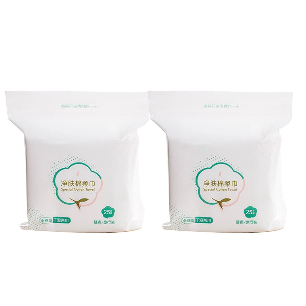 

50pcs Face Towel Washing Pads Soft Nonwoven Disposable Cleaning Wipes Travel Facial Tissue Removable Cosmetics