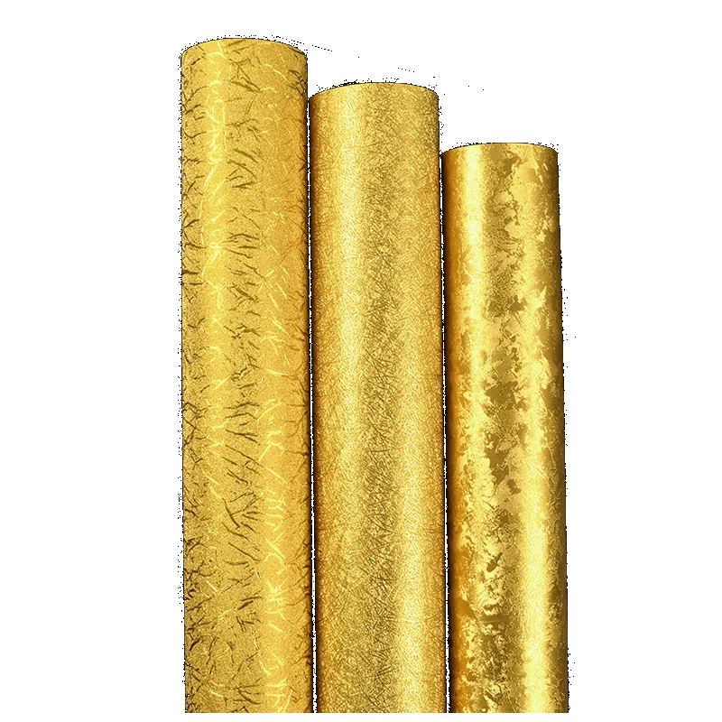 الذهب احباط خلفية الذهبي الأصفر ثلاثية الأبعاد تنقش سقف الجدار تغطي ل KTV صالون الشعر فندق غرفة المعيشة قاعة البوذية