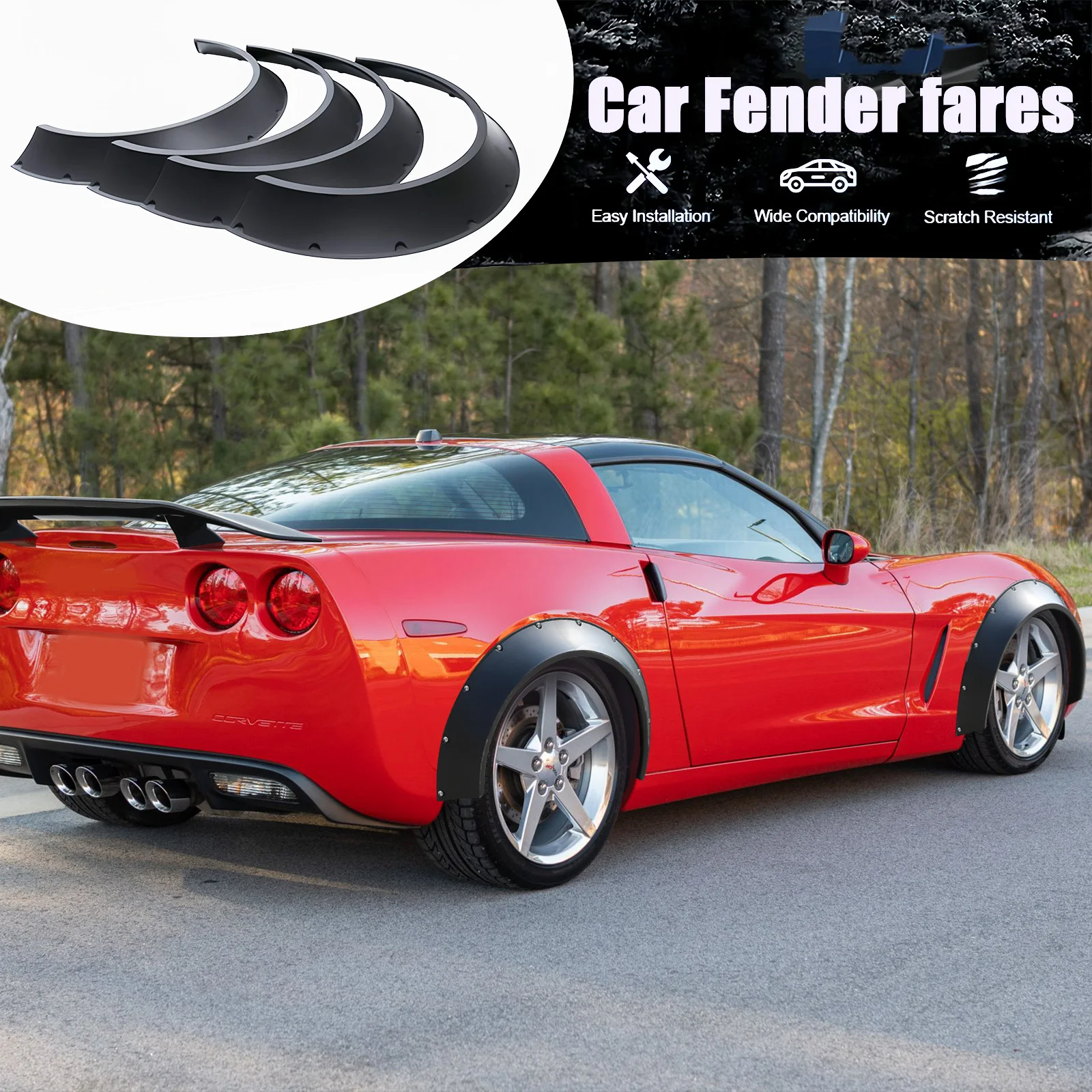 마쓰다 MX5 미아타용 4X 자동차 휀더 플레어 엑스트라 와이드 플렉시블 휠 아치 바디 키트