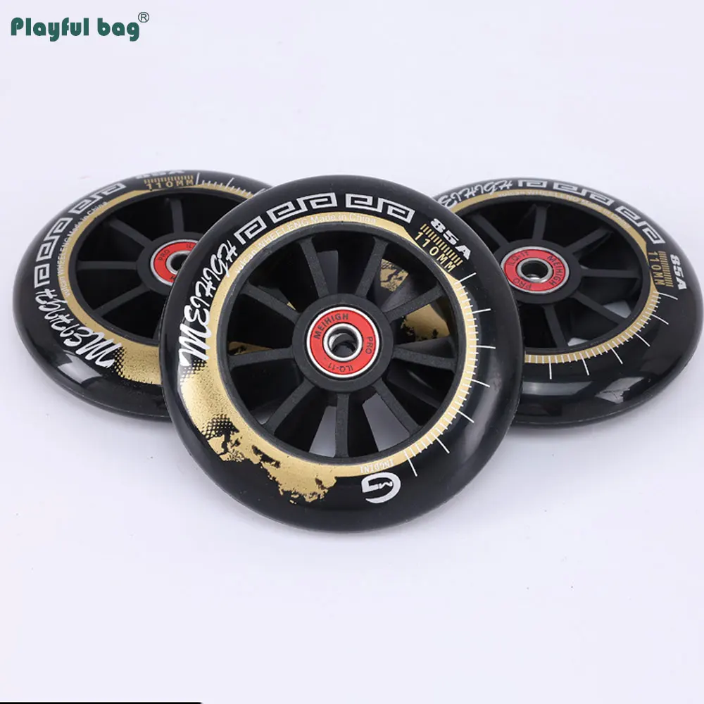 85A Roller Skate Shoes Big Wheels 90MM 100MM 110MM 125MM With Bearings Speed Skating Wheel Accessory AMB314