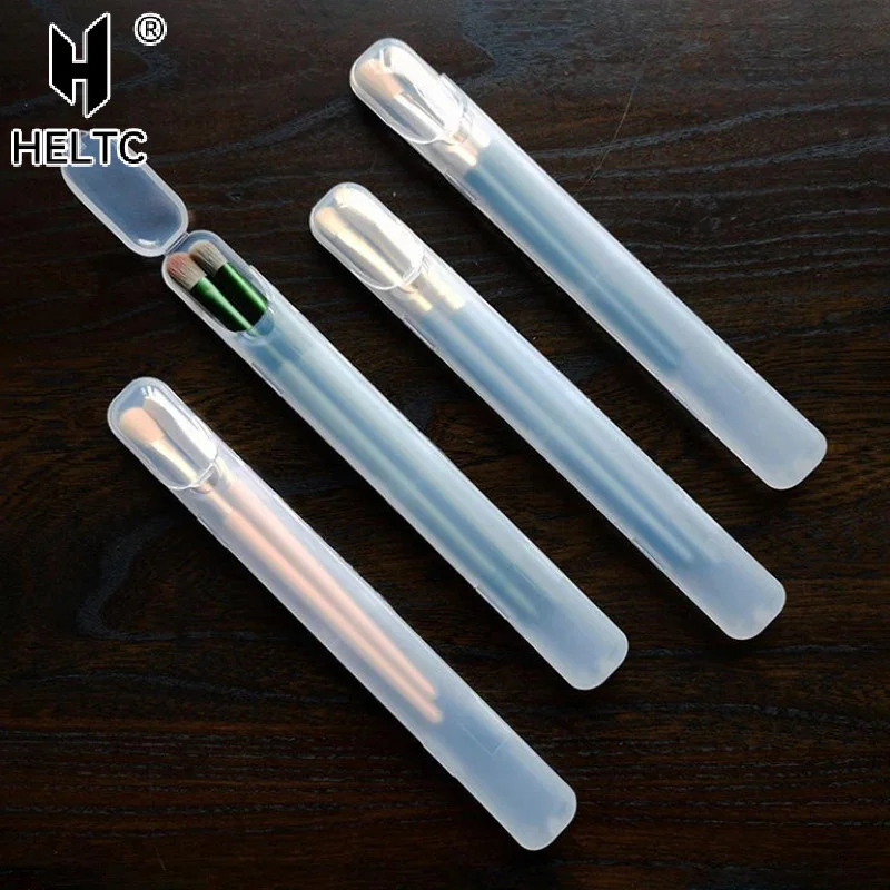 1PC Portable Makeup Brush Storage Box Eyebrow Pencil Tableware Chopsticks Transparent With Cover Organizer Case Beauty Tool