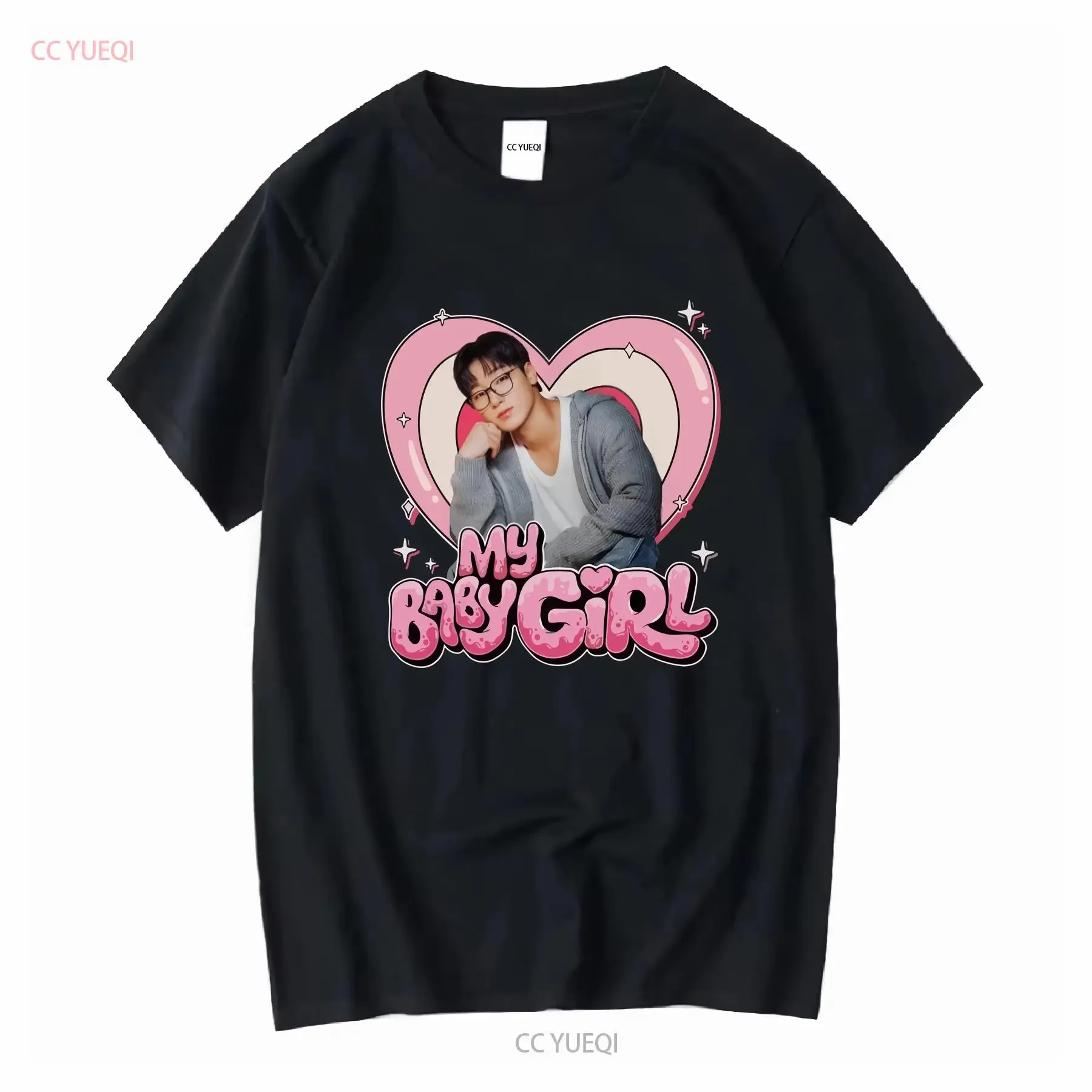 HOT Blvckstyle My Baby Girl T Shirt Ateez San Kpop Album  vintage Washed Soft homme Versatile designer clothes Casual