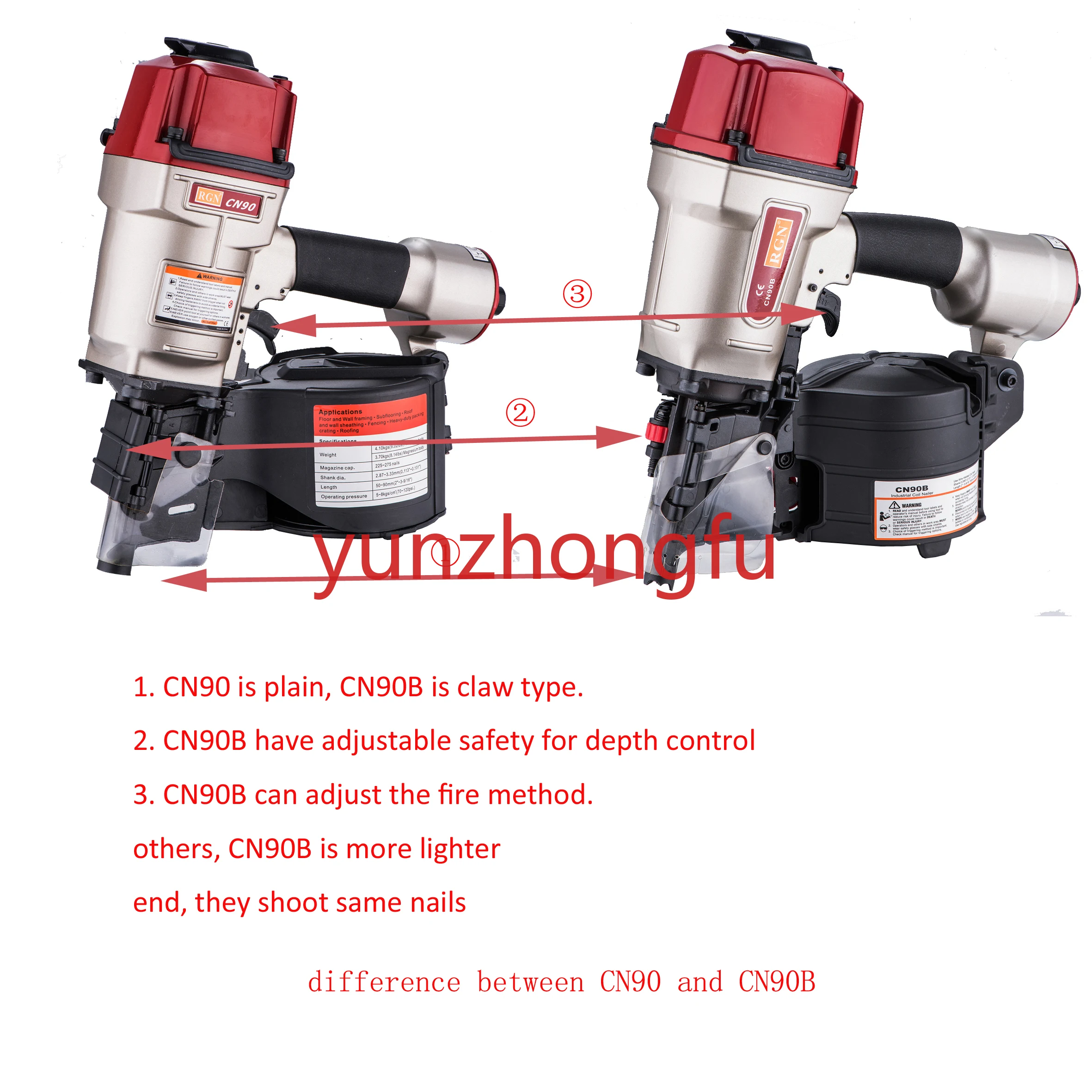 Coil Nailer CN90 and CN90B for 50-90mm Nails Heavy Duty Pallets and Crating Working MAX USA Design