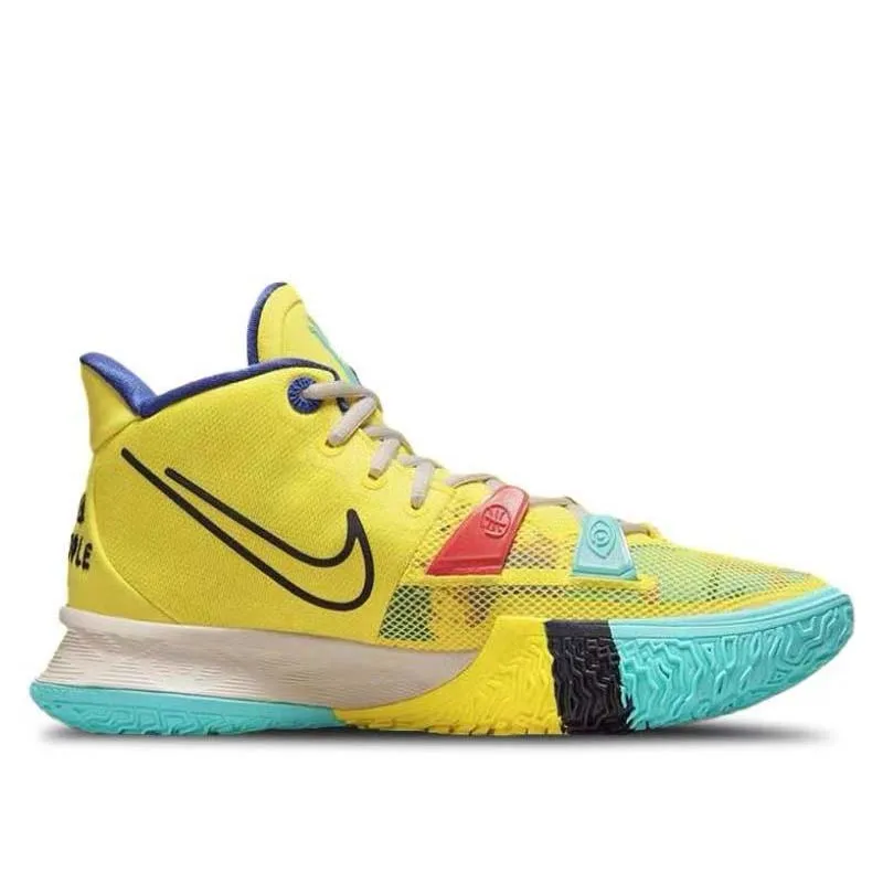 Nike Kyrie 7 Peace and Love Air Zoom combat basketball shoes men and women with lemon yellow