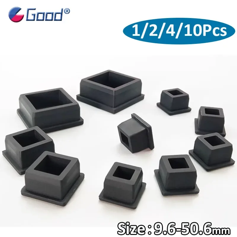 Praça Silicone Plugs De Borracha, Hole Caps, Blanking End Stopper, Pés Móveis Pad, Plugs preto e branco, 9,6 milímetros-50,6 milímetros