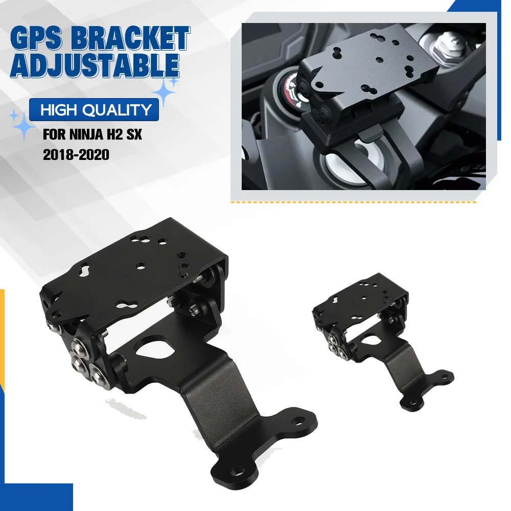 FOR Kawasaki Ninja H2 SX 2018-2019-2020 Ninja H2SX Motorcycle Accessory Sat Navigation GPS Mount Bracket GPS Bracket Adjustable