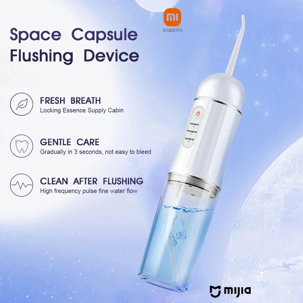 Xiaomi Electric Oral Irrigator USB Recharge Cordless Water Teeth Flosser Cleaner 4 Jet Tips Oral Cleaning Electric Teeth Cleaner