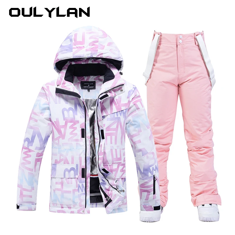 Unsex Colors Matching Man & Woman Snow Wear Waterproof Ski Suit Set Snowboard Clothing Outdoor Costumes Winter Jackets And Pants