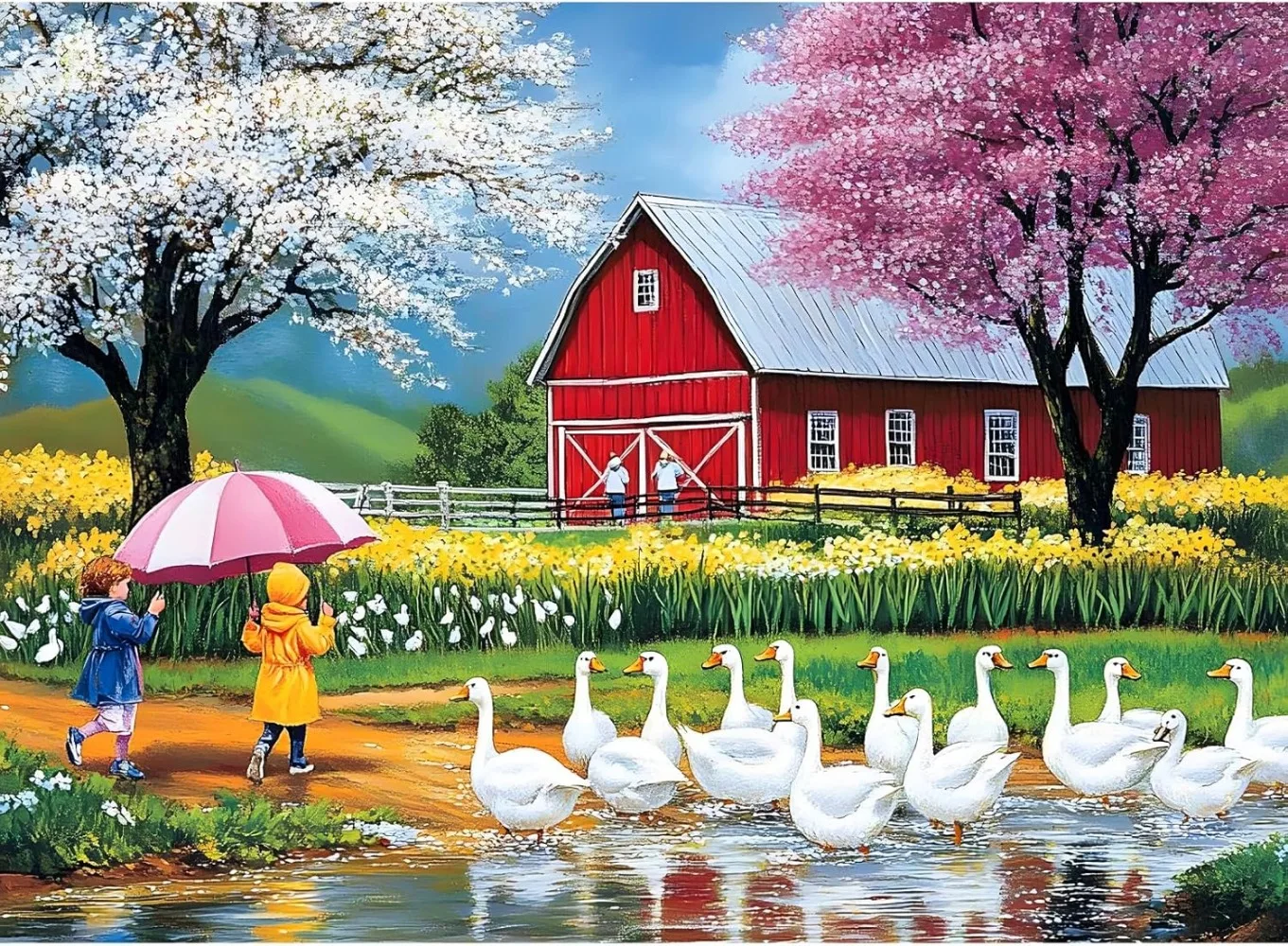 

Пазл с сельскохозяйственными животными, 1000/500/300/120 шт., развлекательные игрушки для снятия стресса, деревянные пейзажные пазлы, рождественские подарки, игра