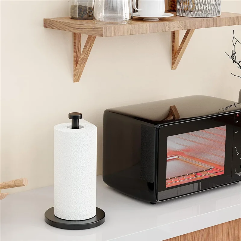 

IALJ-Для кухни, ванной комнаты, черные держатели для бумажных полотенец, столешница из нержавеющей стали с дизайном присоски