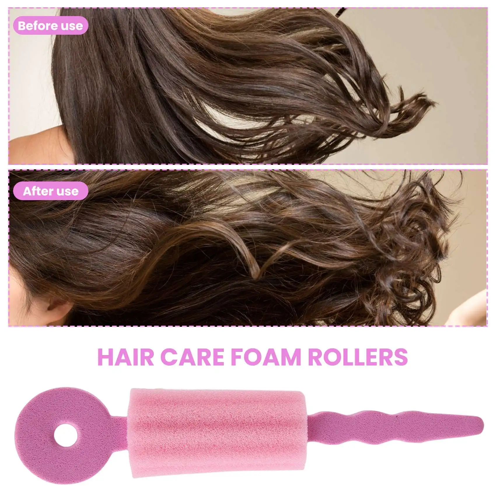 6 PCS Hair Care โฟมลูกกลิ้ง Magic ฟองน้ําผมนุ่ม Curler ผมจัดแต่งทรงผมลูกกลิ้งลูกกลิ้ง DIY เครื่องมือสําหรับสตรี