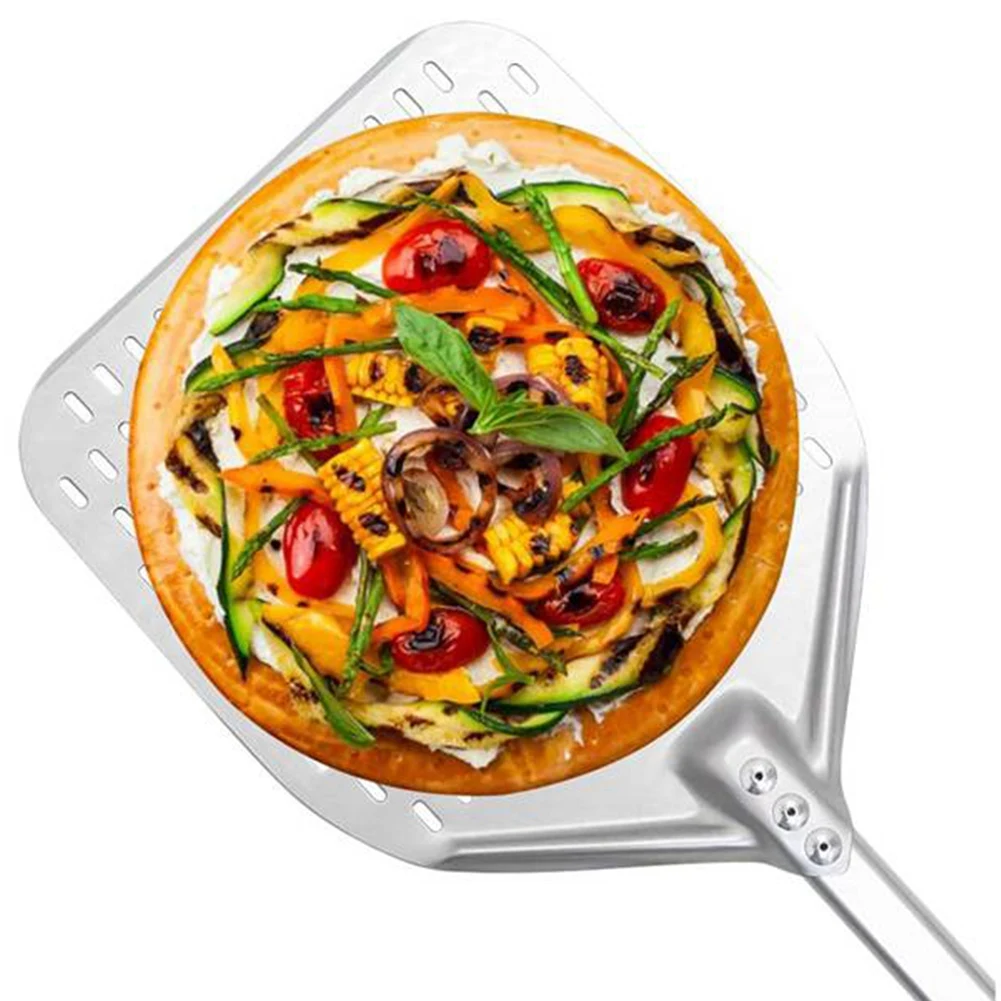 مجرفة بيتزا متينة مقاس 14 بوصة، مجرفة بيتزا متصلة، فرن سميك، تقليب ونقل البيتزا، مقبض 16 بوصة