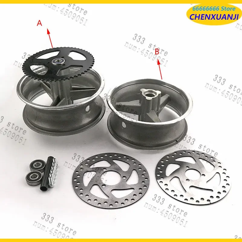 rear 110/50-6.5 and front 90/65-6.5 Aluminum alloy vacuum wheel hub for pocket bike 47cc 49cc motorcycle part
