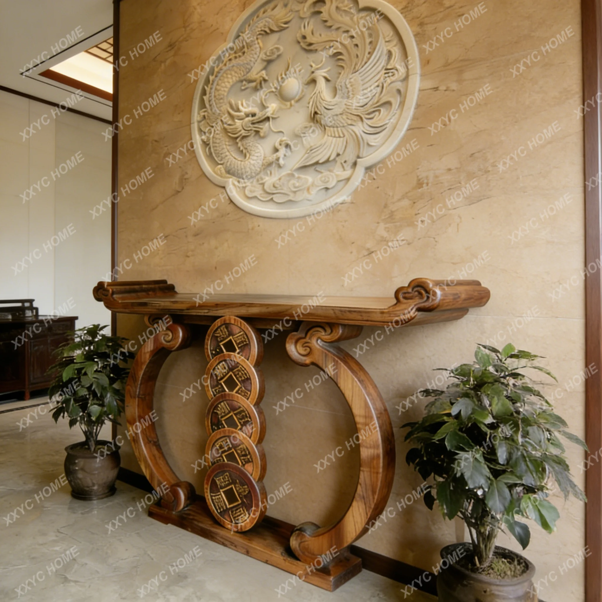 

Case living room Entry entrance cabinet End view table Against the wall Case few Solid wood entrance table
