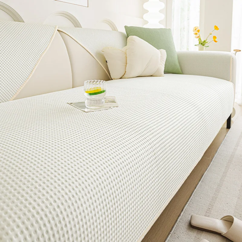 

Ice Silk Summer Sofa Pad Towel Cool Feeling Breathable Sofa Seat Covers Universal Anti-dirty Couch Slipcover for Living Room