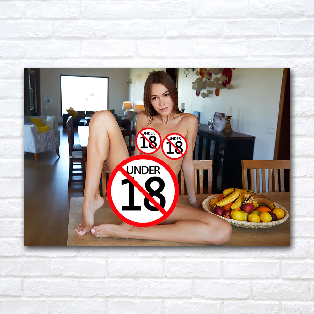 Pósteres e impresiones de vagina sin censurar, arte de pared, pintura en lienzo, chica morena Sexy, mujer desnuda, decoración de habitación