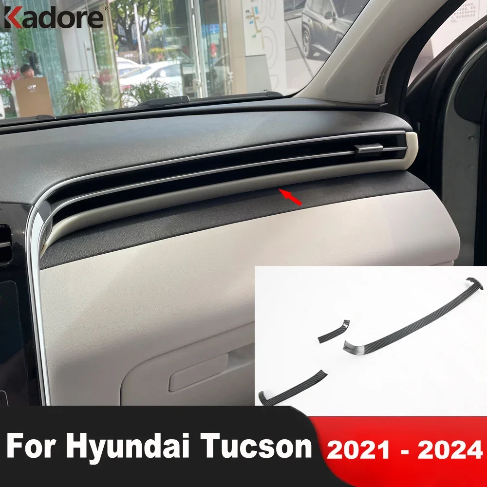 

Боковая крышка вентиляционного отверстия автомобиля, накладка для Hyundai Tucson NX4 2021 2022 2023 2024, аксессуары для интерьера из углеродного волокна
