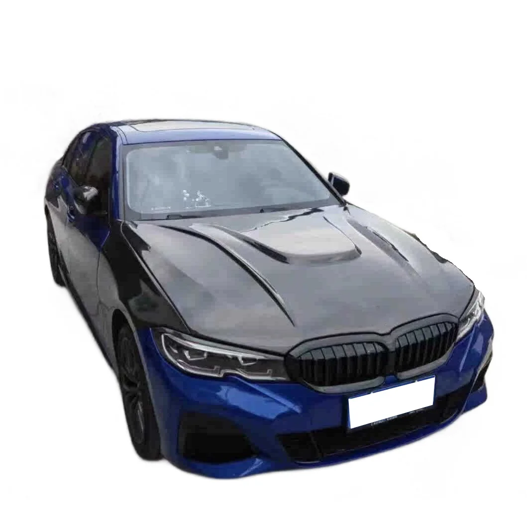 HM Style Carbon Fiber Fibre Front Engine Bonnet Hood Bonnet For Bmw 3 Series G20 330I M340I M340 l 2019+