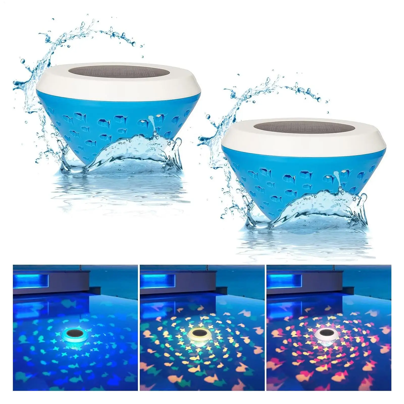Floating Lights Waterproof LED Outdoor Decor LED Floating Solar Pool Lights For Pond Swimming Inground Bathroom Bathtub Hot Tub