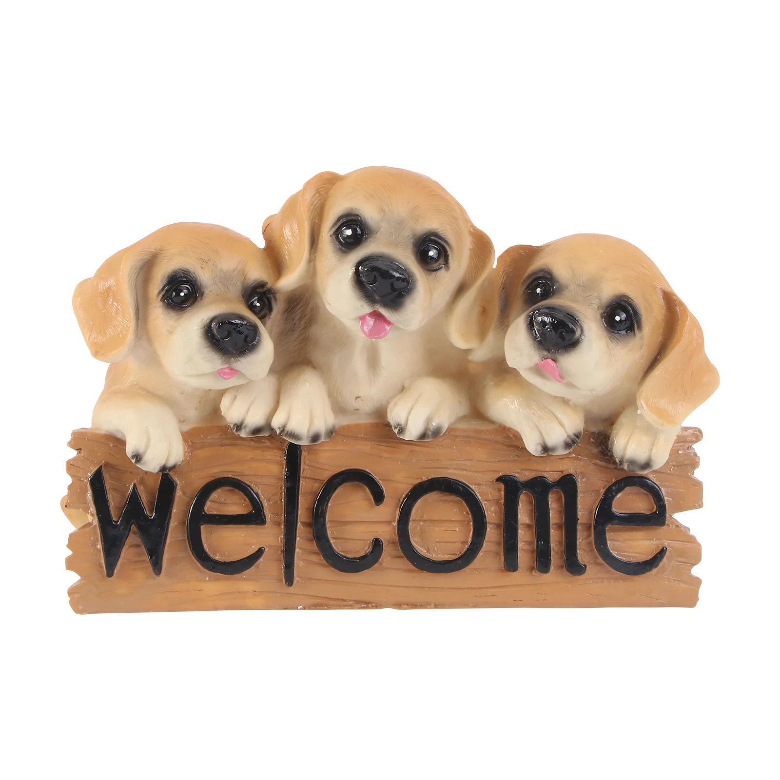 

1pc Premium Resin Dog For Garden Tabletop Cabinet Desktop Mini Ornament Big Eyes Puppy Decorative Household Decoration