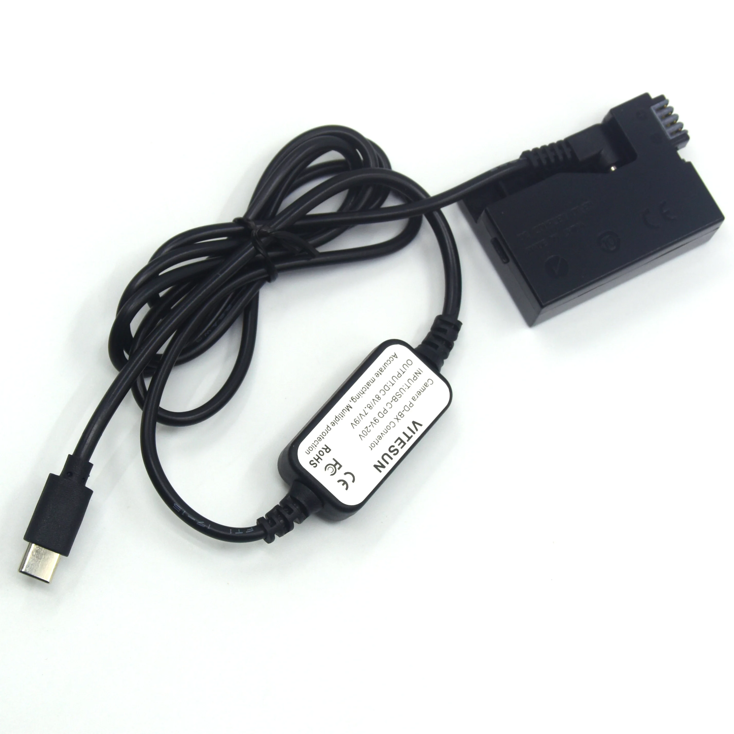 USB Type C Power Adapter Cable + LP-E8 Dummy Battery DR-E8 for Canon EOS T2i T3i T4i T5i 550D 600D 650D 700D X4 Camera