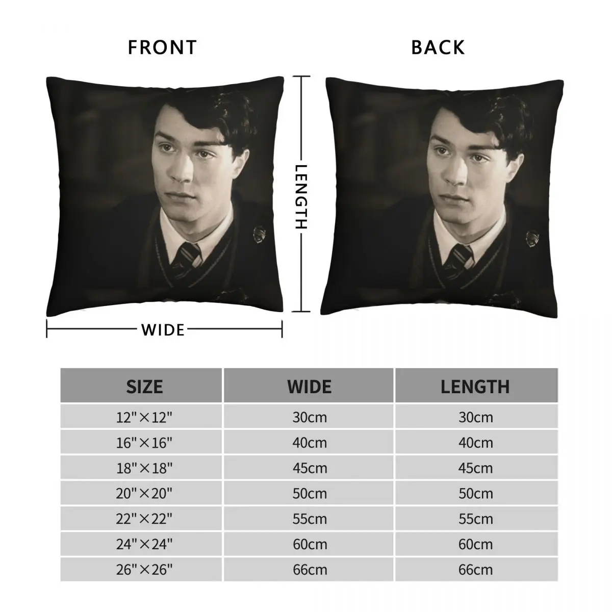 Tom Riddle Pillowcase Polyester Linen Velvet Pattern Zip Decorative Car Cushion Cover 18\