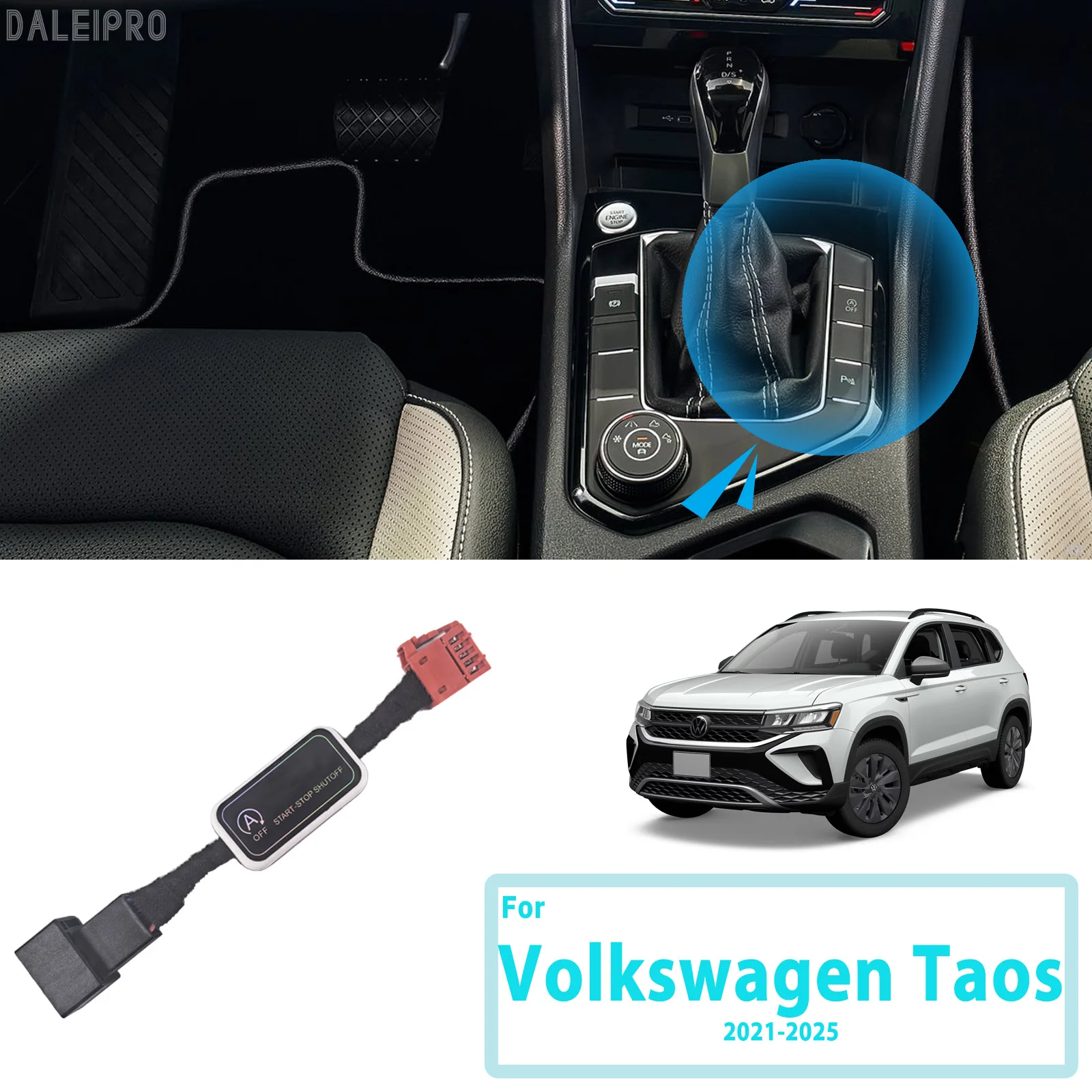For Volkswagen VW Taos 2021-2024 2025 Automatic Stop Start Engine System Disable Smart Shut Down Car Auto Start Stop Eliminator