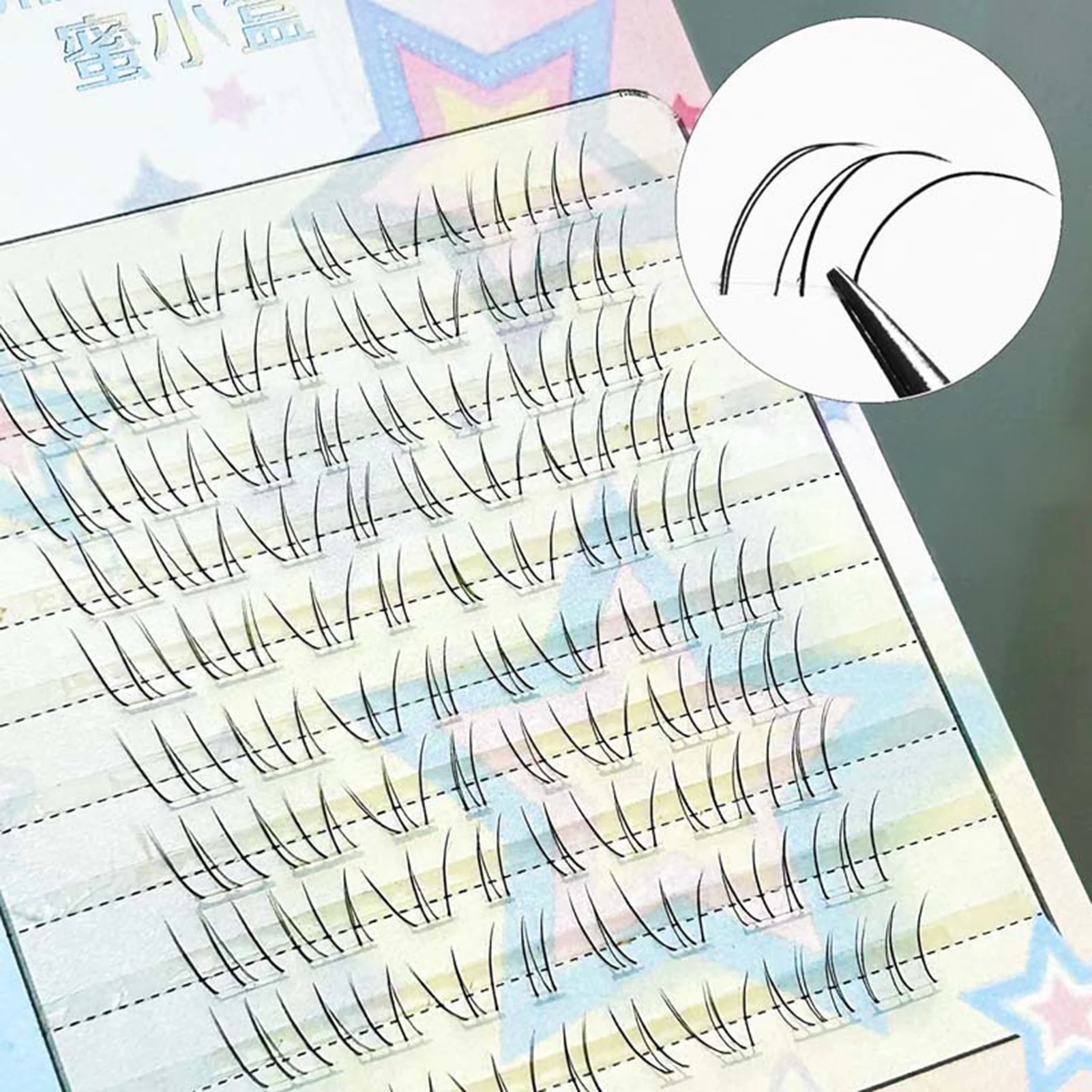 แถบใสสำหรับต่อขนตาปลอม 0.05 มม. ใยบาง สำหรับต่อขนตาล่างแบบช่อ ให้ลุคธรรมชาติ