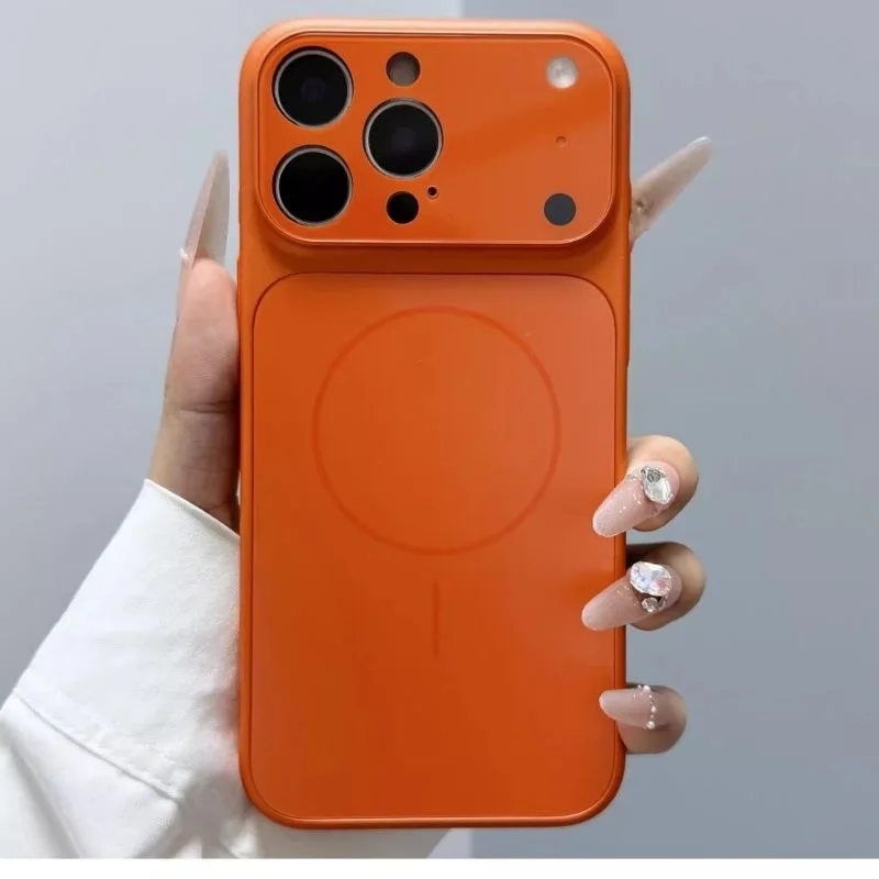 オリジナルガラスナノマット マグセーフ対応ケース iPhone 17 16 15 14 13 Pro Max Air 17 Pro 磁気ワイヤレス充電対応 アーマーケース