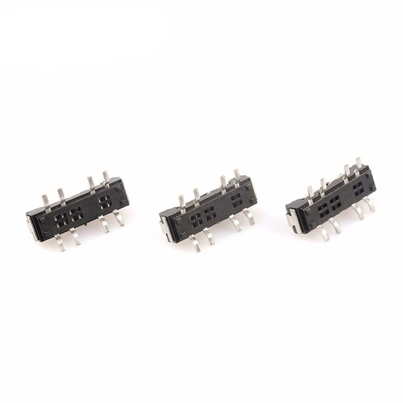 10PCS MSS23D18 toggle switch side slide switches MSS-23D18 8PIN 2P3T DPTT MSS-23D19 handle 2mm 3mm 4mm DIP SMD
