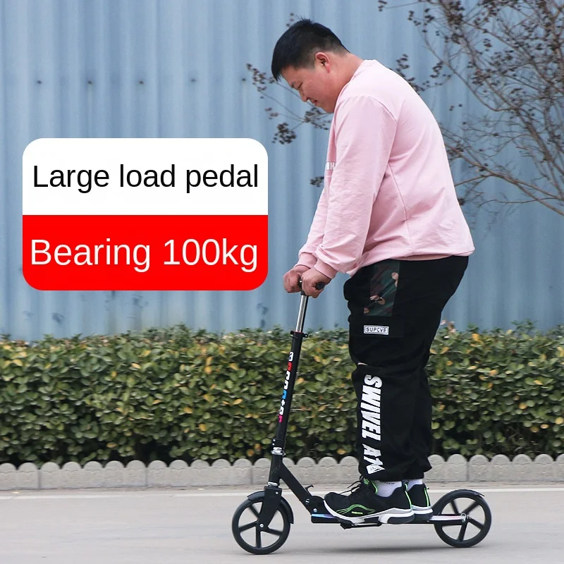 Foldable Adult Two-Wheel Scooter with Handbrake Outdoor Sports City Work School Student Teenagers One-Legged Drop-shipping