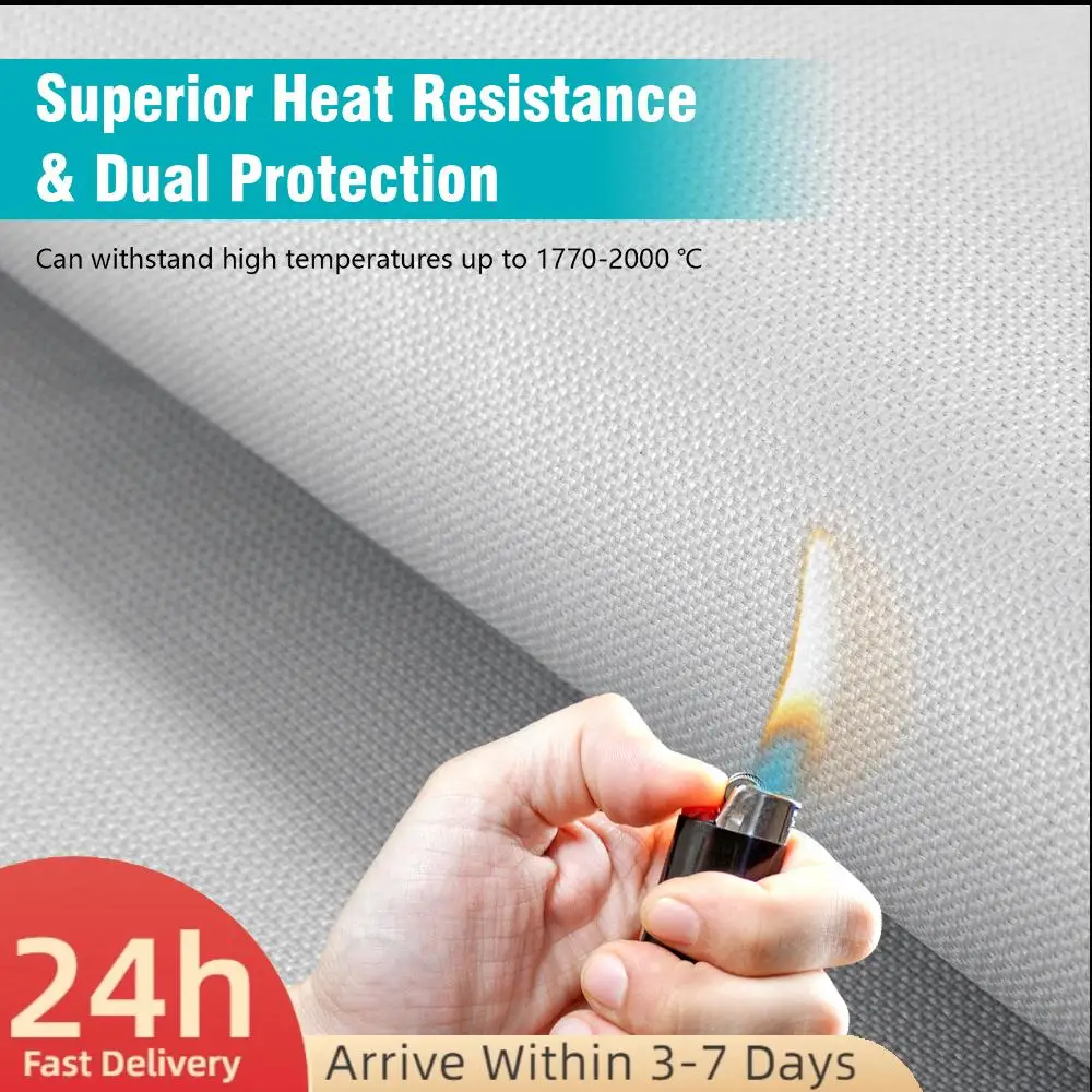 

Emergency Fire Suppression Blanket Reusable Fiberglass Anti Fire Blanket Silicone Coated for EV Battery & Engine Fires