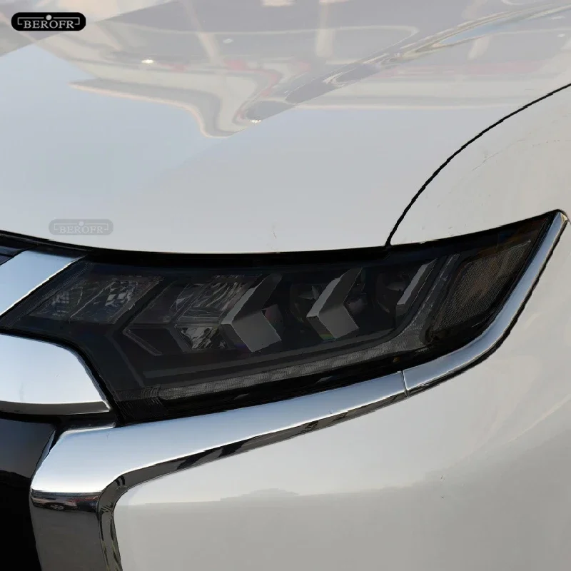 

Car Headlight Protection Tint Film Smoke Black TPU Protective Transparent Sticker For Mitsubishi Outlander 2015-2020 Accessories