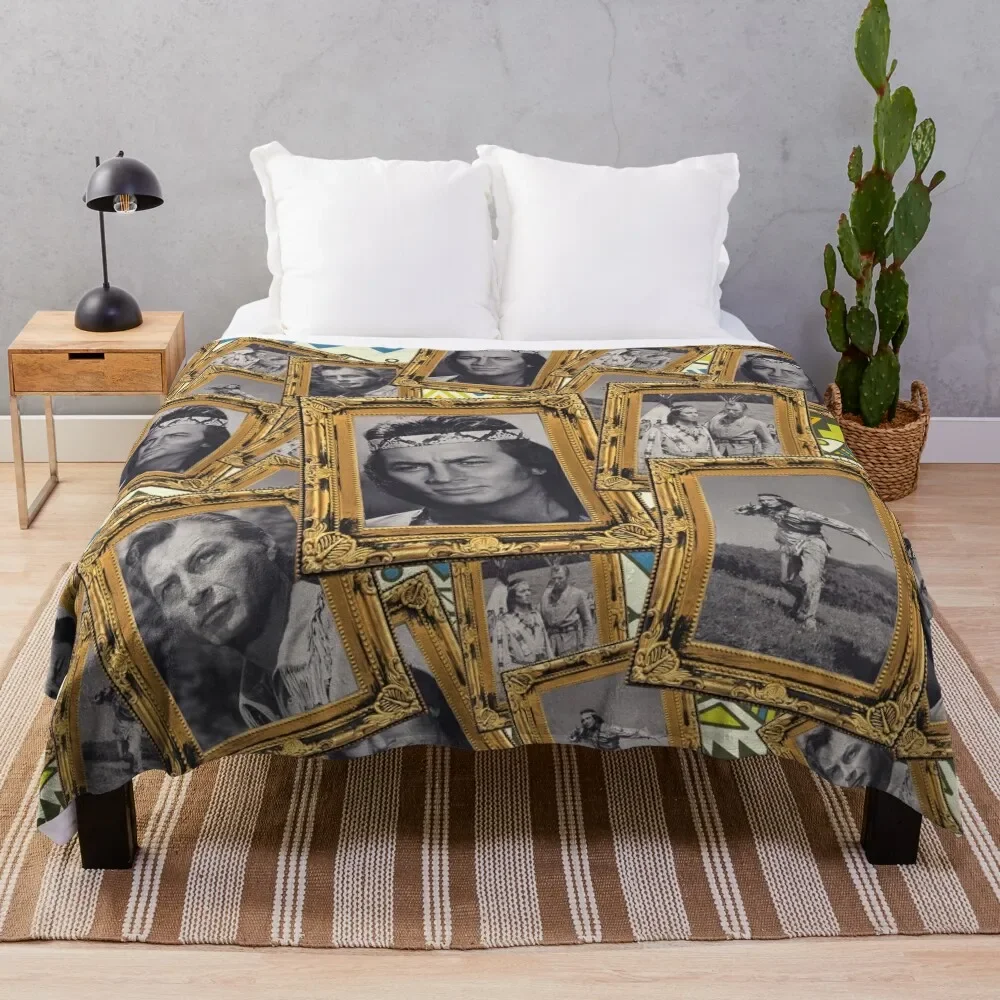 

Blood Brothers Winnetou and Old Shatterhand, Karl May Film Throw Blanket Ultra Plush Cozy Blanket for Napping Sleeping