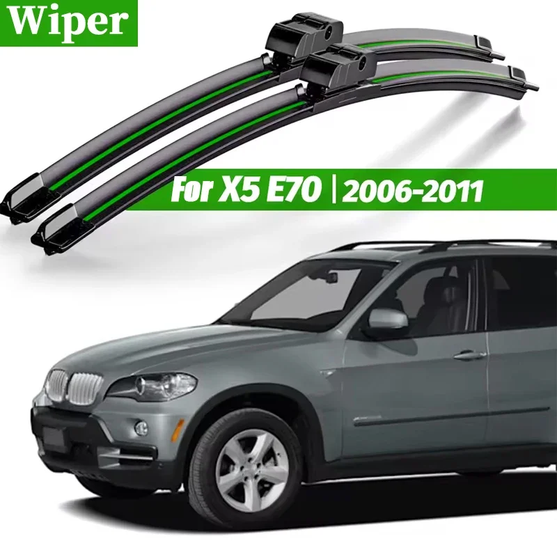 Wiper LHD Front Wiper Blades For BMW X5 E70 2006-2011 2010 2009 Windshield Windscreen Window Brushes 24"+20" Accessories