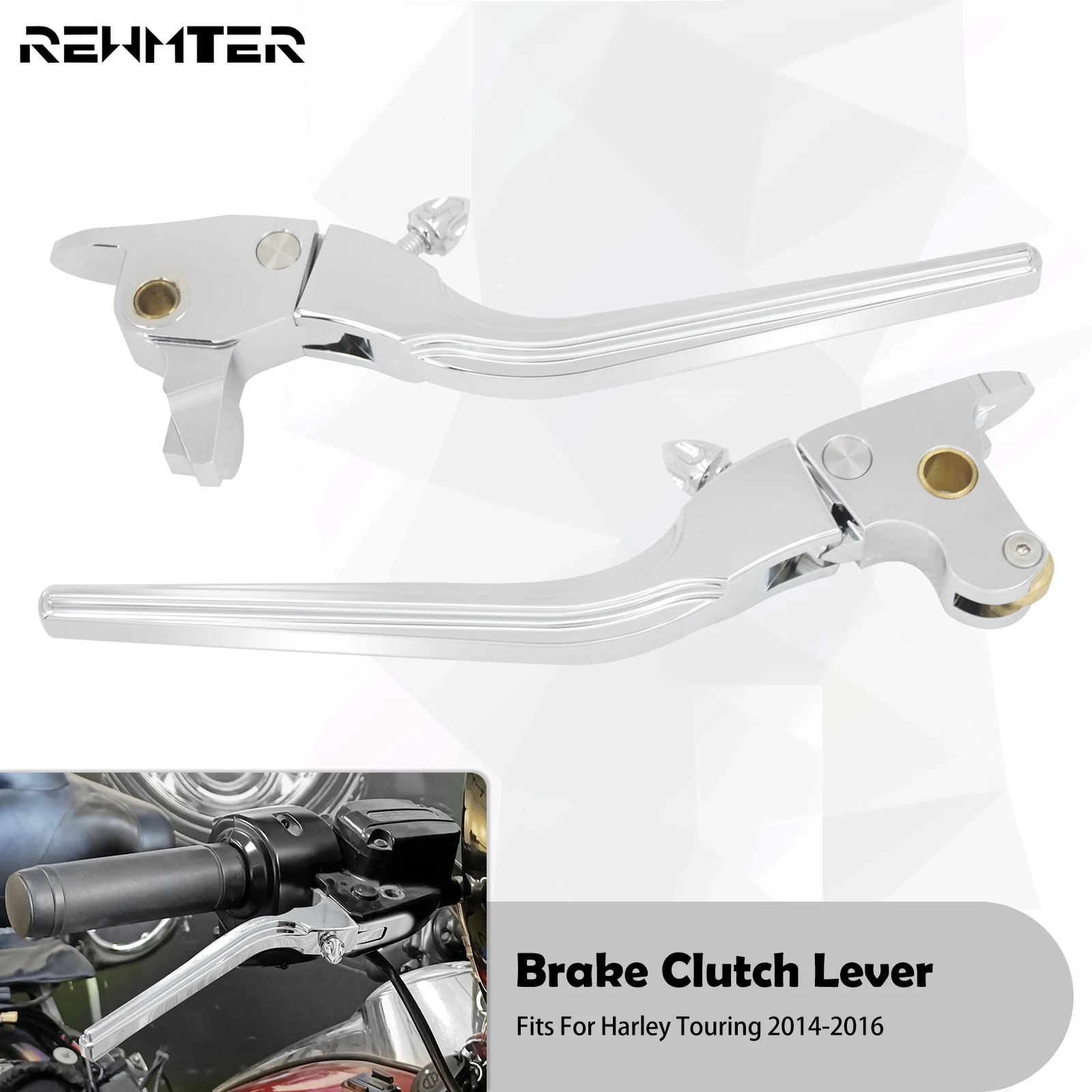 

Motorcycle Brake Clutch Levers Adjustable Hand Control Lever For Harley Touring Electra Street Road Glide Road King FLTRX 14-16