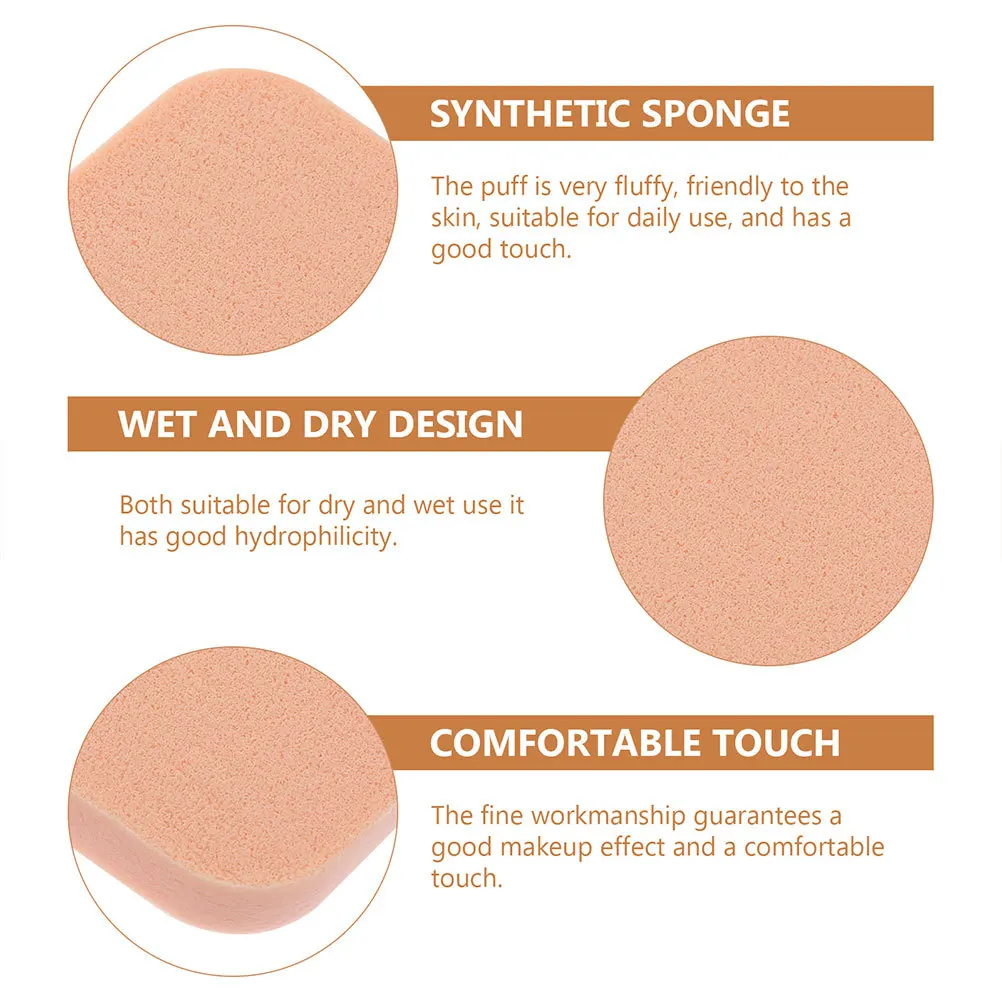 

10Pcs Powder Puff Square Makeup Pads for Foundation Blush Highlighter Concealer Use Comfortable Facial Application Tool