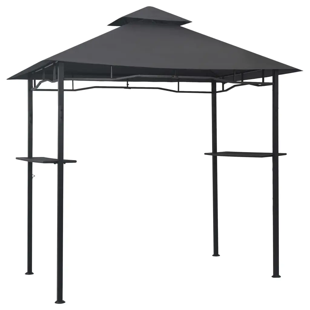 Anthracite BBQ Gazebo Outdoor Cooking, 94.5x59.1x100.4 Inch Steel Frame Flame Retardant Canopy, Patio Shade Shelter, Customized