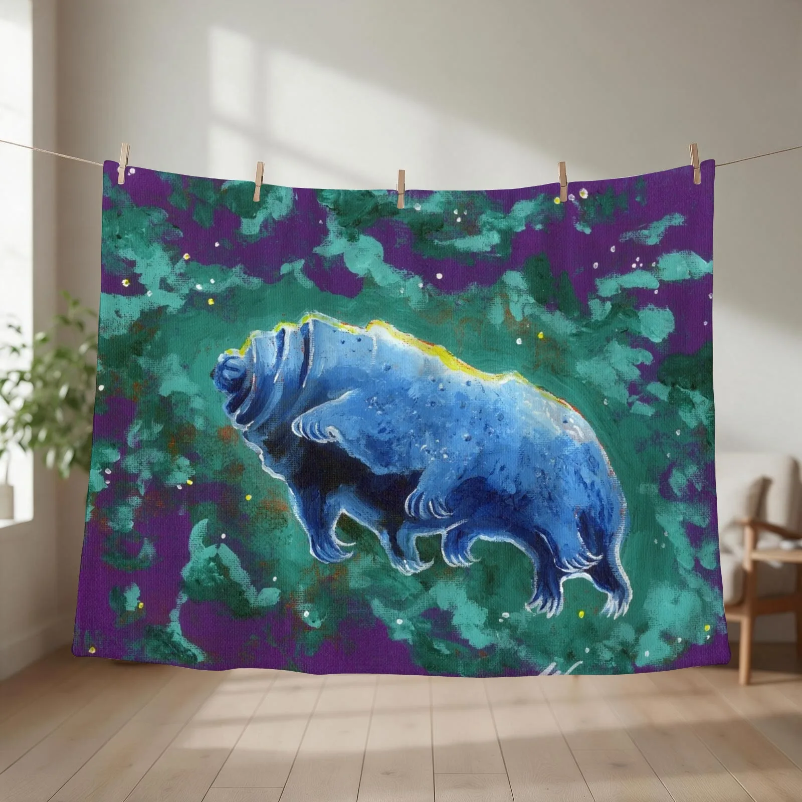 Tardigrade 2 Throw Blanket couch cozy soft plush fuzzy picnic outdoor blanket