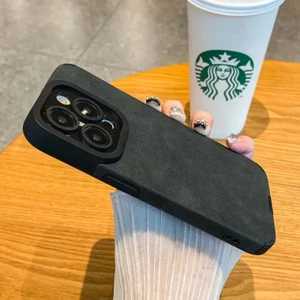 Mattex luxury Cortex Leather Case Iphone 15 14 13 12 11 Pro Max Plus Camera Protection Shockproof Silicone Soft Cover 6 Main Sales Phone Cover - №1