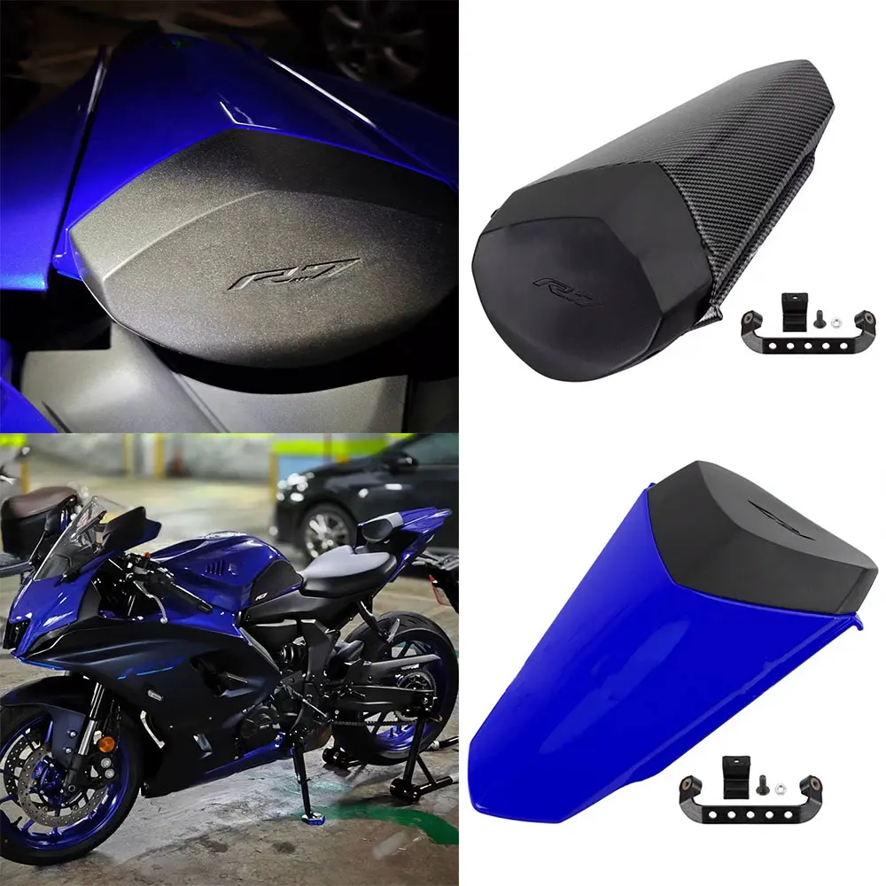 For Yamaha YZF 700 R7 YZF-R7 YZF R7 2021 2022 2023 2024 YZFR7 Motorcycle Pillion Rear Passenger Seat Cowl Cover Carbon Blue