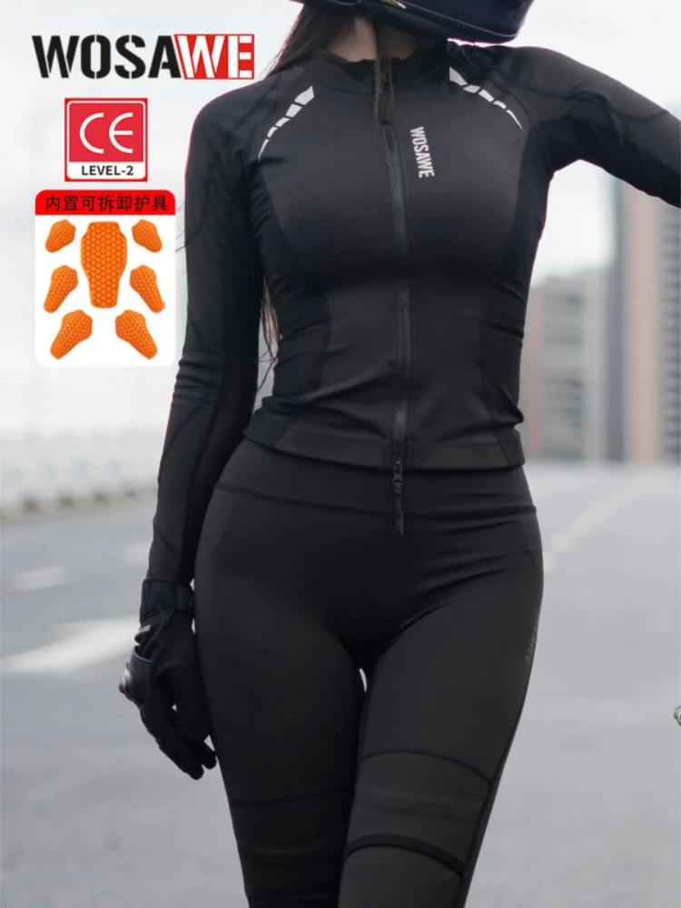 WOSAWE Dames motorfiets zachte beschermende bodyprotector zomer motorjas motorcross racebroek CE goedgekeurd - afbeelding 2