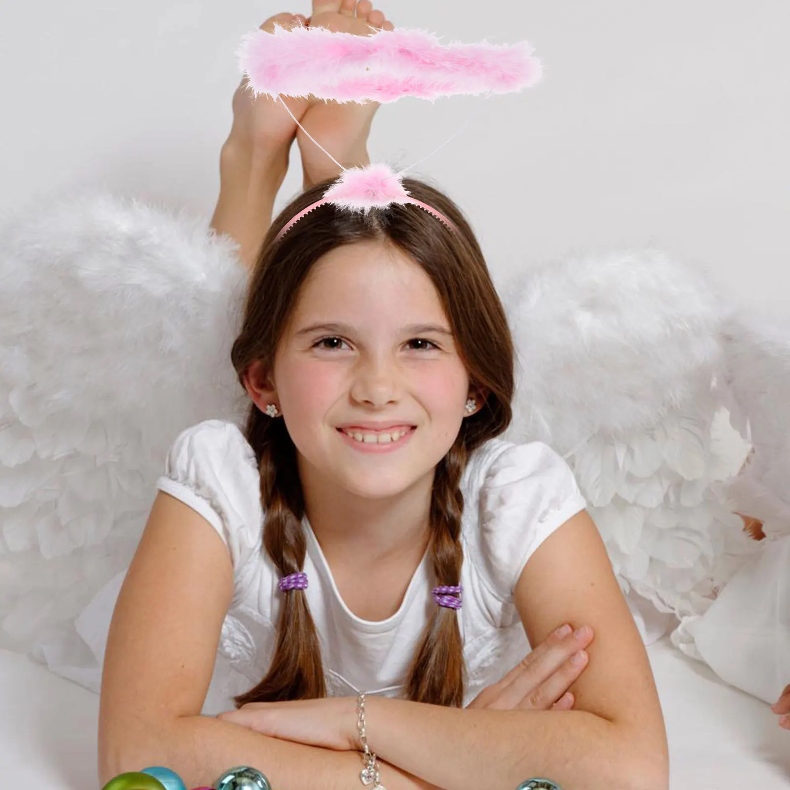 

3Pcs Angel Headband Delicate Craftsmanship Cosplay Props Party Accessory Performance Wing Elegance Decor Role-Playing Decor