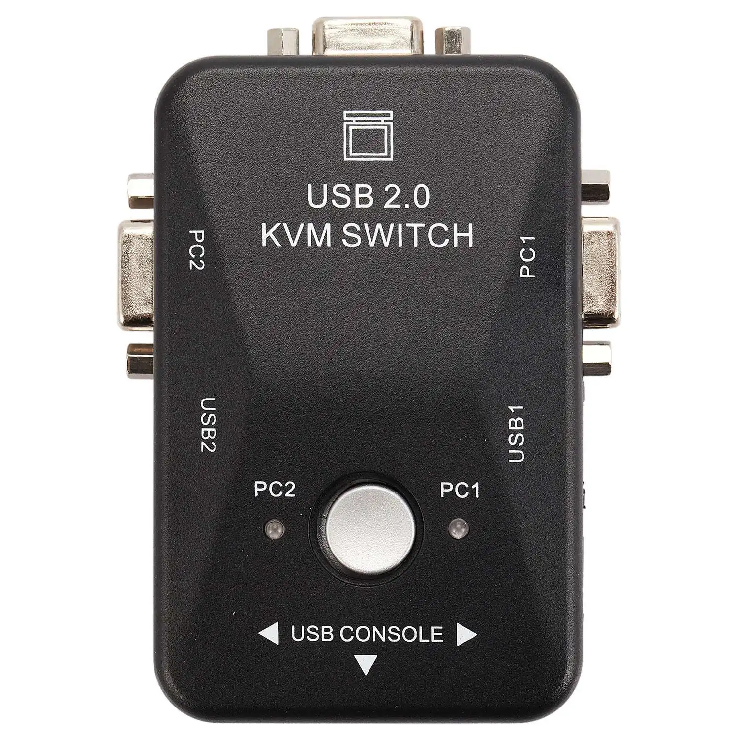 Usb Kvm-переключатель, 2 порта Vga переключатель Svga Box Usb 2.0 Мышь Клавиатура 1920x1440 переключатель