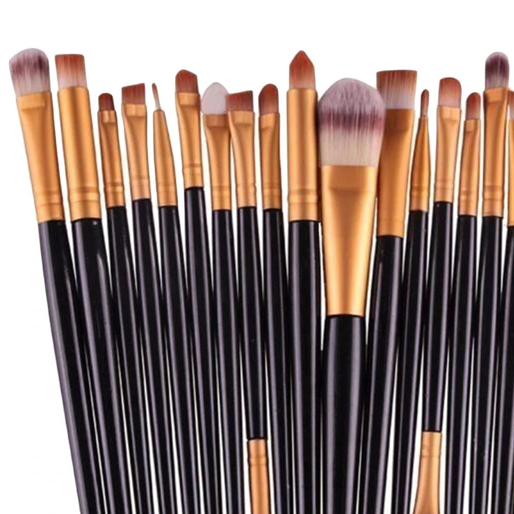 

20Pcs Professional Portable Makeup Brush Set And Gold Tools For Application