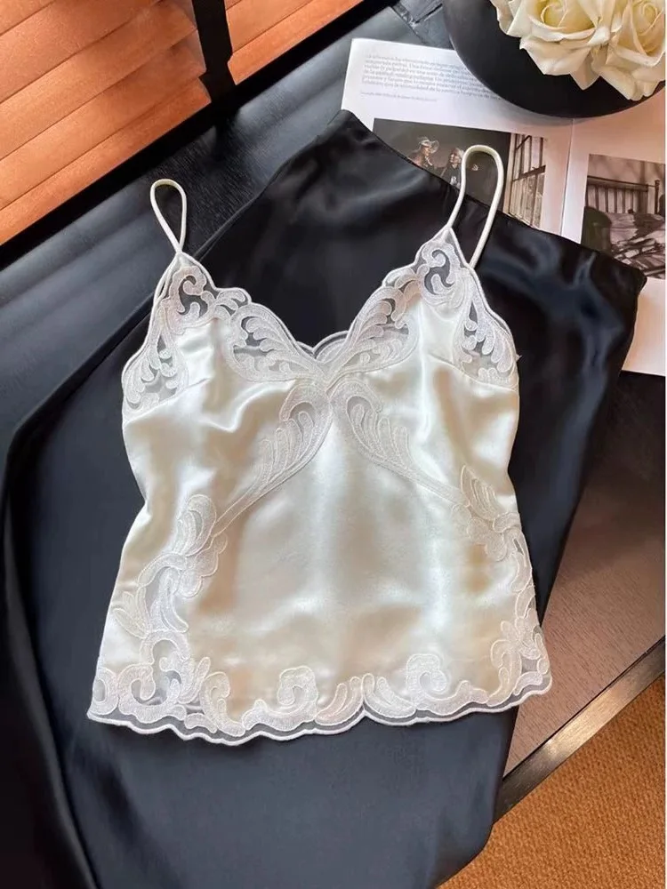 

Уникальный изысканный женский белый кружевной укороченный топ с v-образным вырезом, летняя верхняя одежда, модная универсальная облегающая длина, тонкий материал